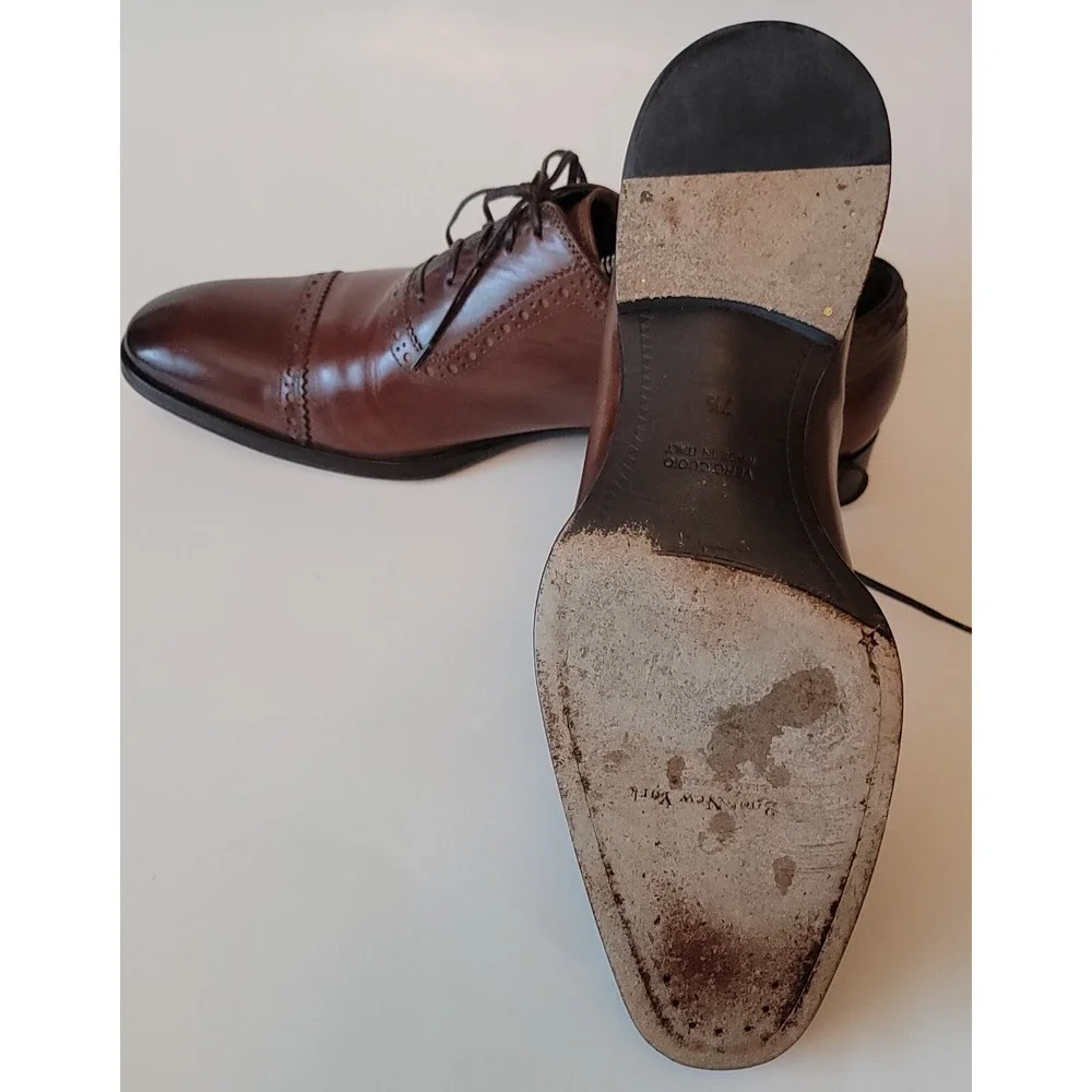 To Boot New York Men's Brown Cap Toe Oxford Shoes Size US 7 1/5